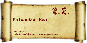 Maldacker Rea névjegykártya